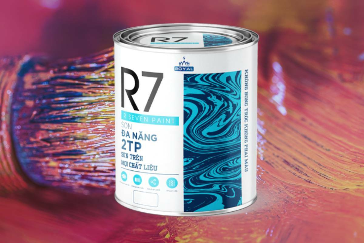 Sơn Đa Năng R7 là loại sơn 2 thành phần (2TP), được sản xuất từ hỗn hợp Nhựa Acrylic dạng lỏng, dung môi, bột màu hữu cơ và phụ gia