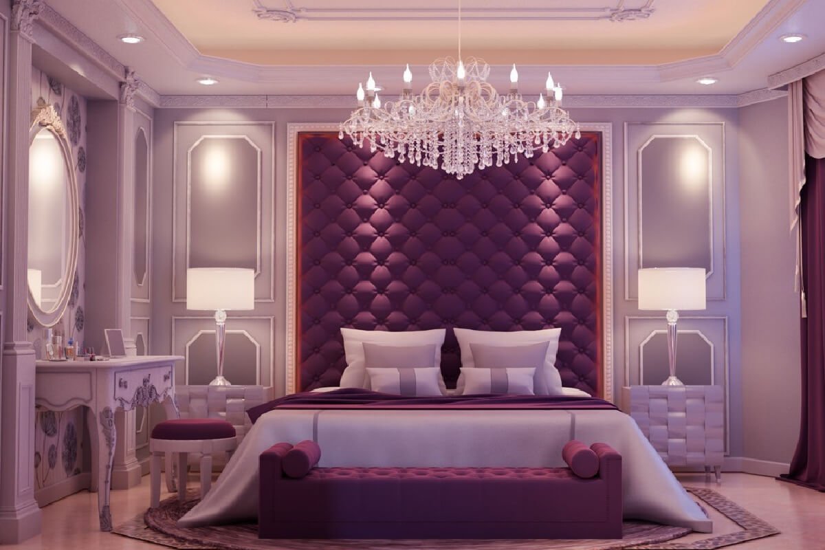Sơn phòng ngủ màu tím thơ mộng