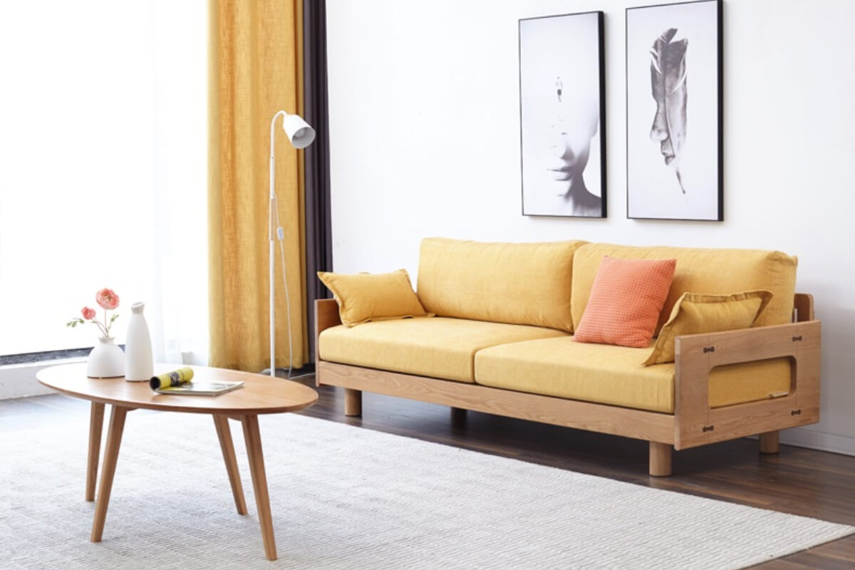 Mẫu ghế sofa văng gỗ